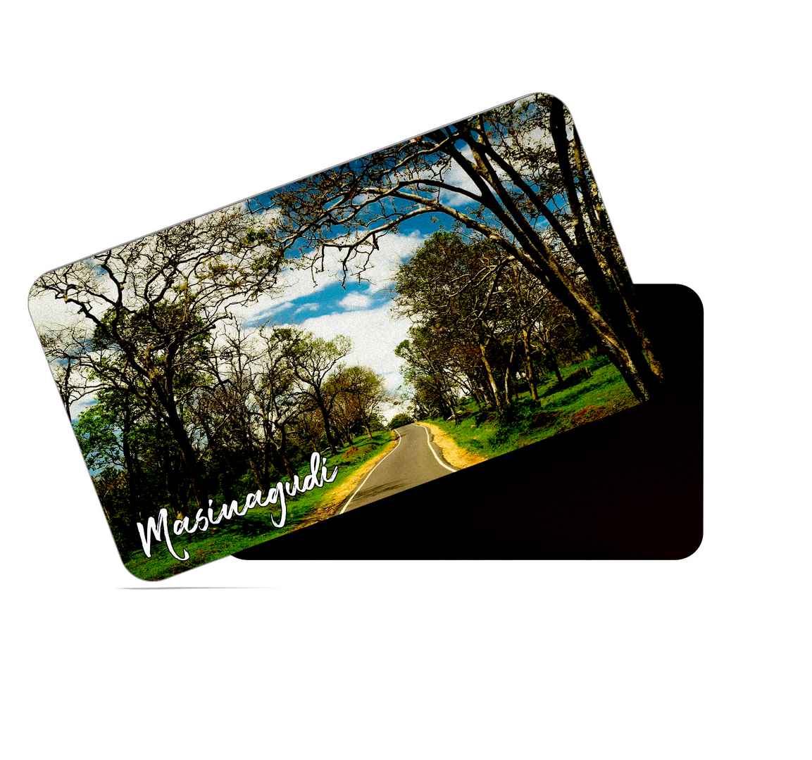 dhcrafts Multicolor Tamil Nadu Masinagudi Design Rectangular Rubber Matte Finish Fridge Magnet / Magnetic Card Pack of 1 (8.6cm x 5.4cm)